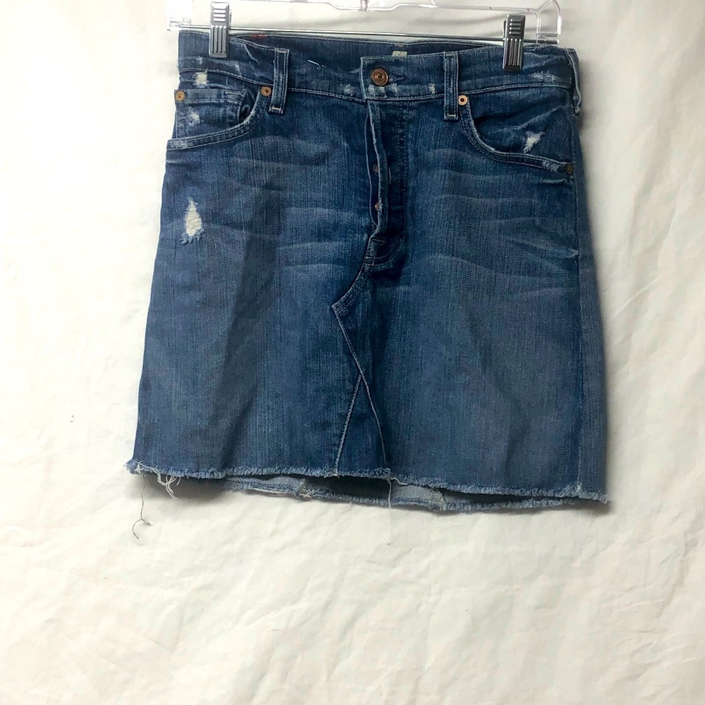 7 For all mankind Distress Jean Skirt 26 / 2